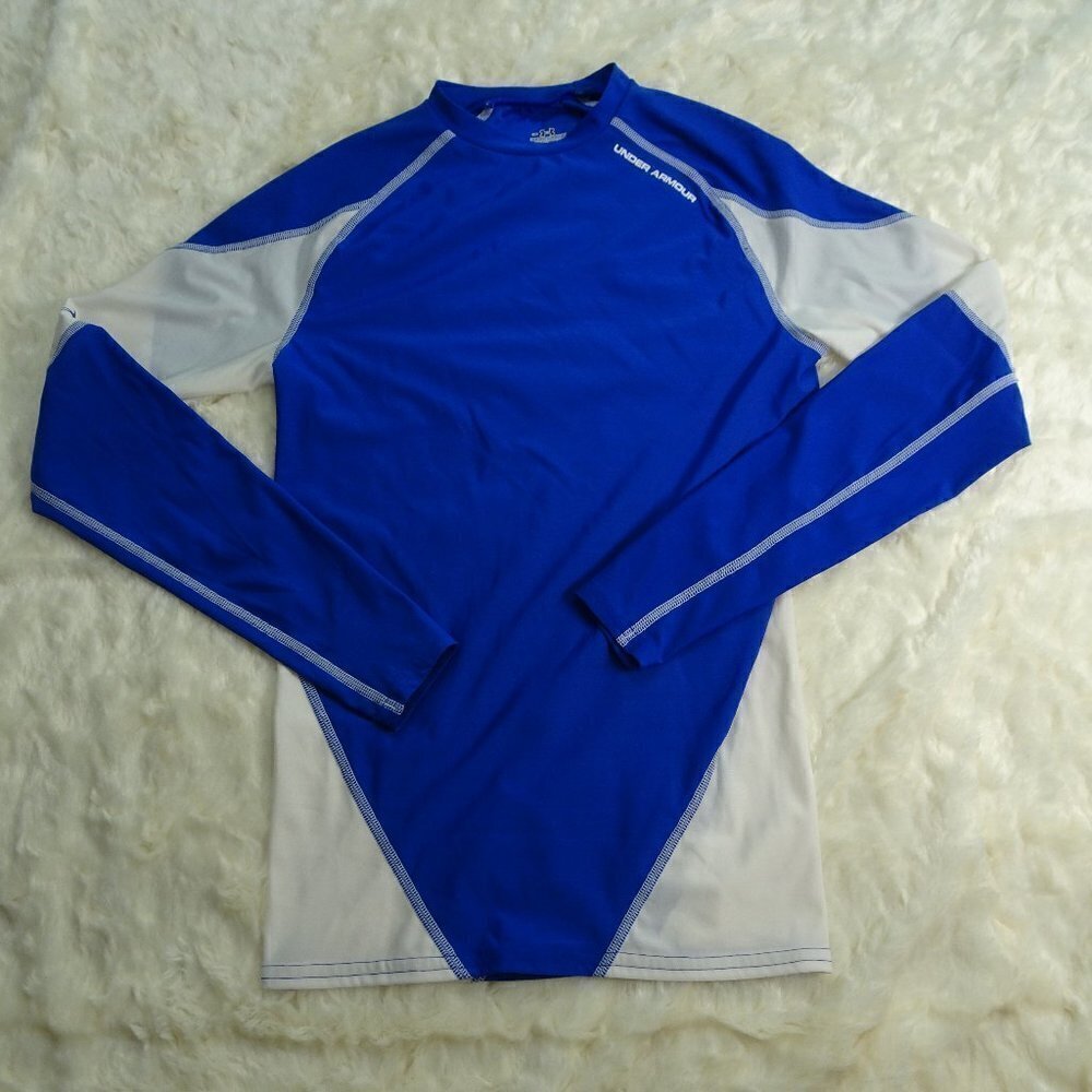 Under Armour Blue/White Base Shirt Size Medium